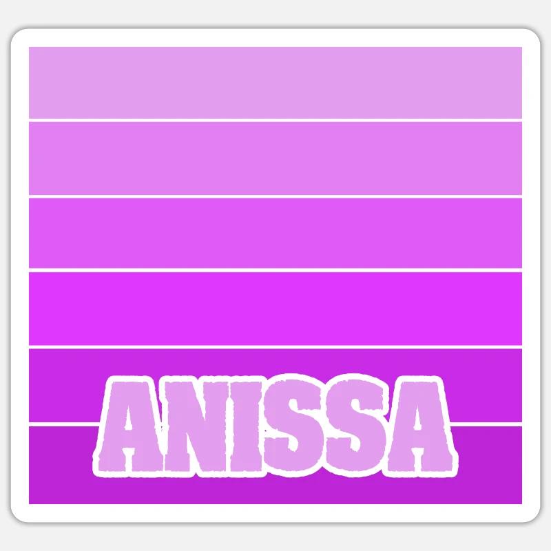 Anissa - Sticker size S (10 x 10 cm) - white matte