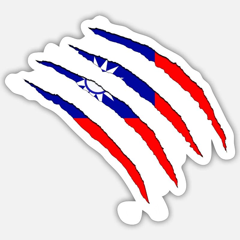 Taiwan - Sticker Größe S (10 x 10 cm) - Mattweiß