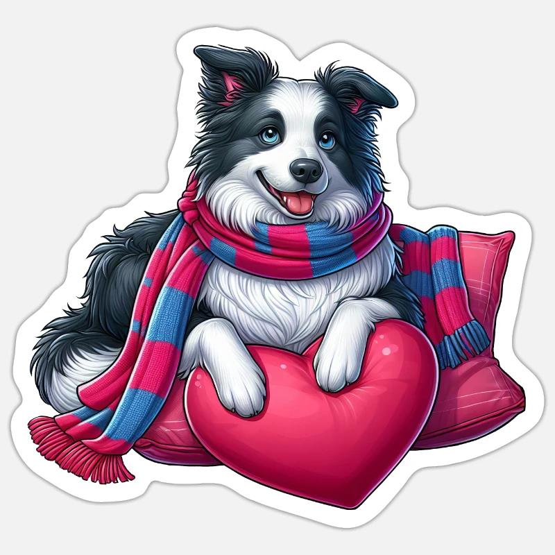 Border Collie - Sticker size S (10 x 10 cm) - white matte