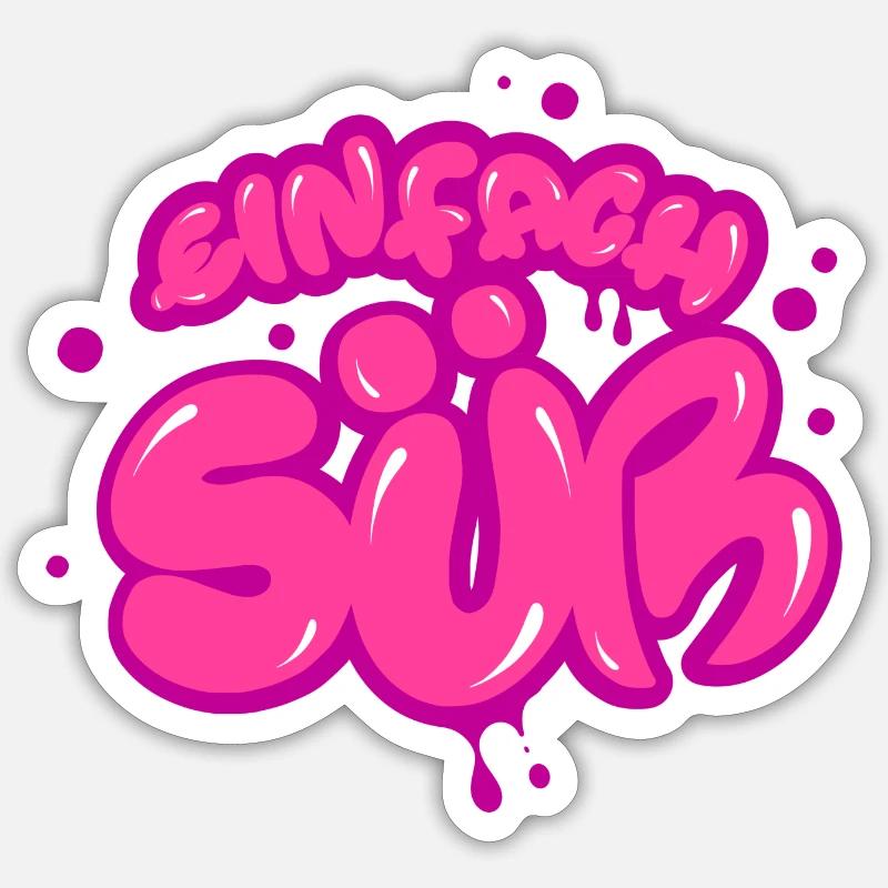 Einfach Süß - Sticker Größe S (10 x 10 cm) - Mattweiß