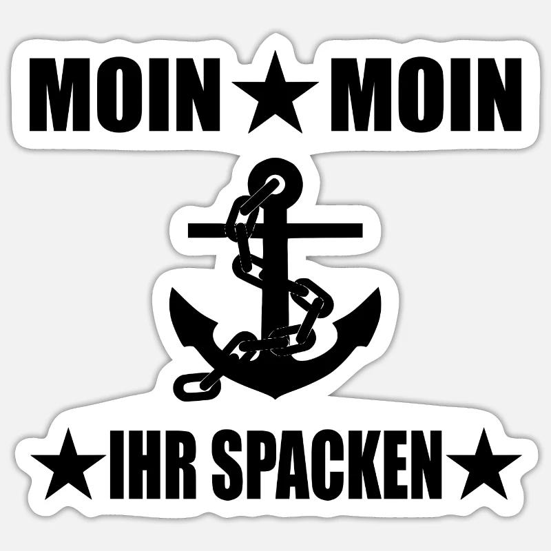 Moin - Sticker Größe S (10 x 10 cm) - Mattweiß