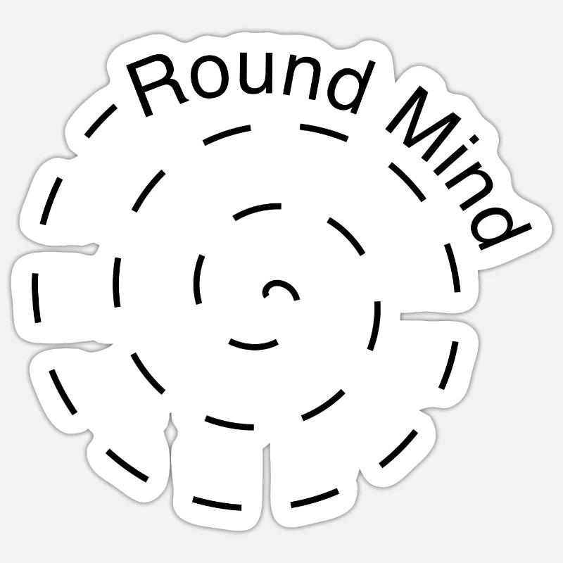Round Mind - Sticker size S (10 x 10 cm) - white matte