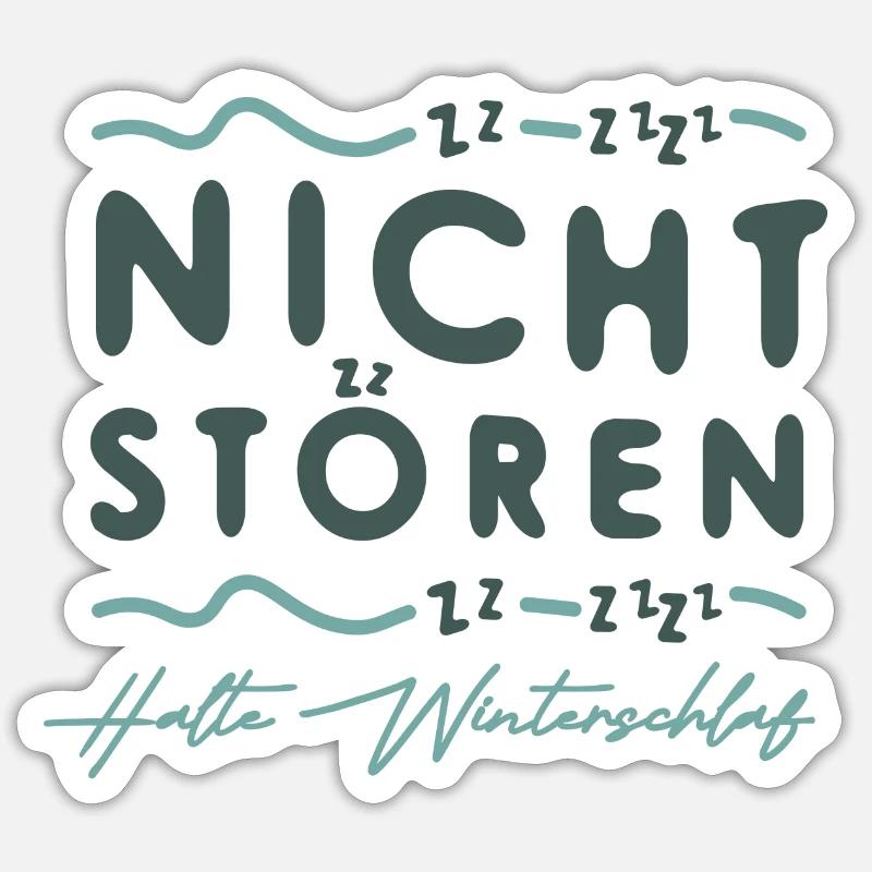 Winterschlaf Sticker Größe S (10 x 10 cm)
