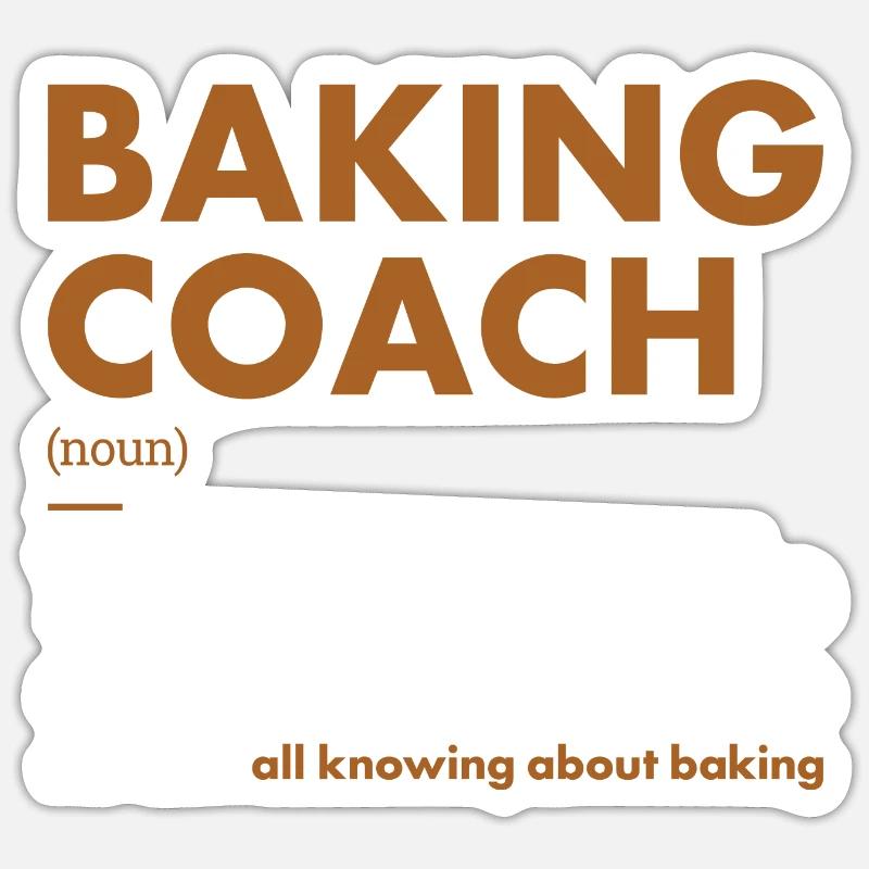 Baker Coach Definition Baking - Sticker Größe S (10 x 10 cm) - Mattweiß