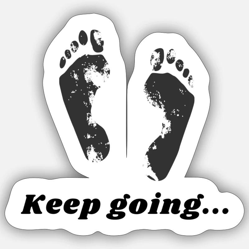 Keep going ... - Sticker Größe S (10 x 10 cm) - Mattweiß