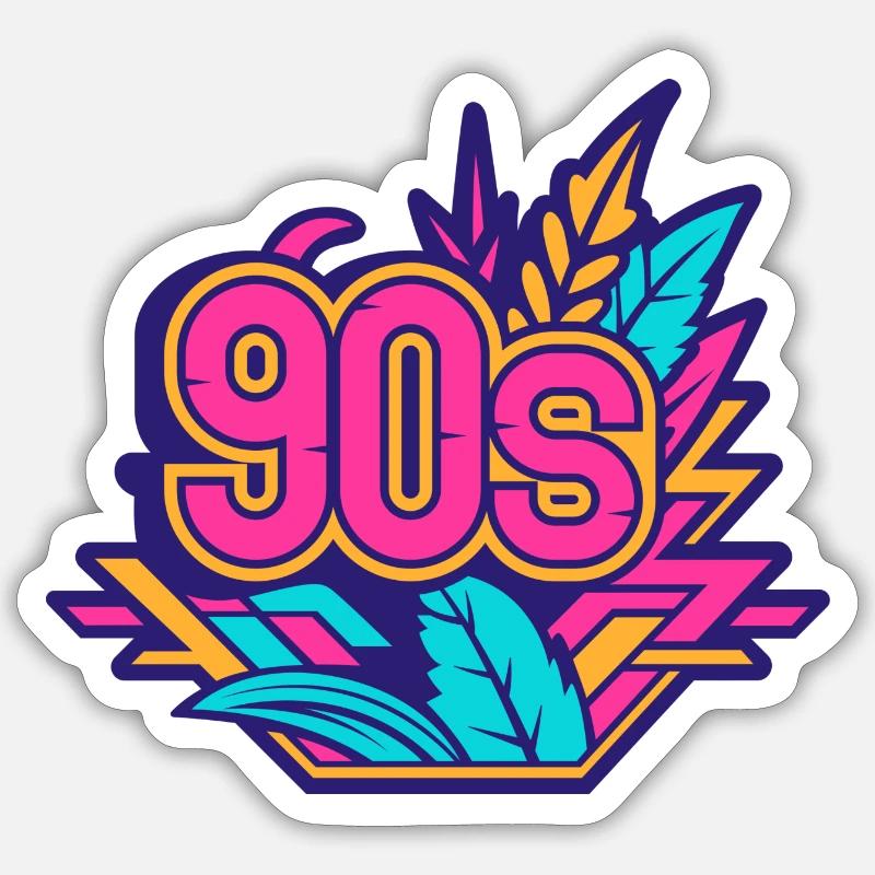 90s Logo Sticker size S (10 x 10 cm)