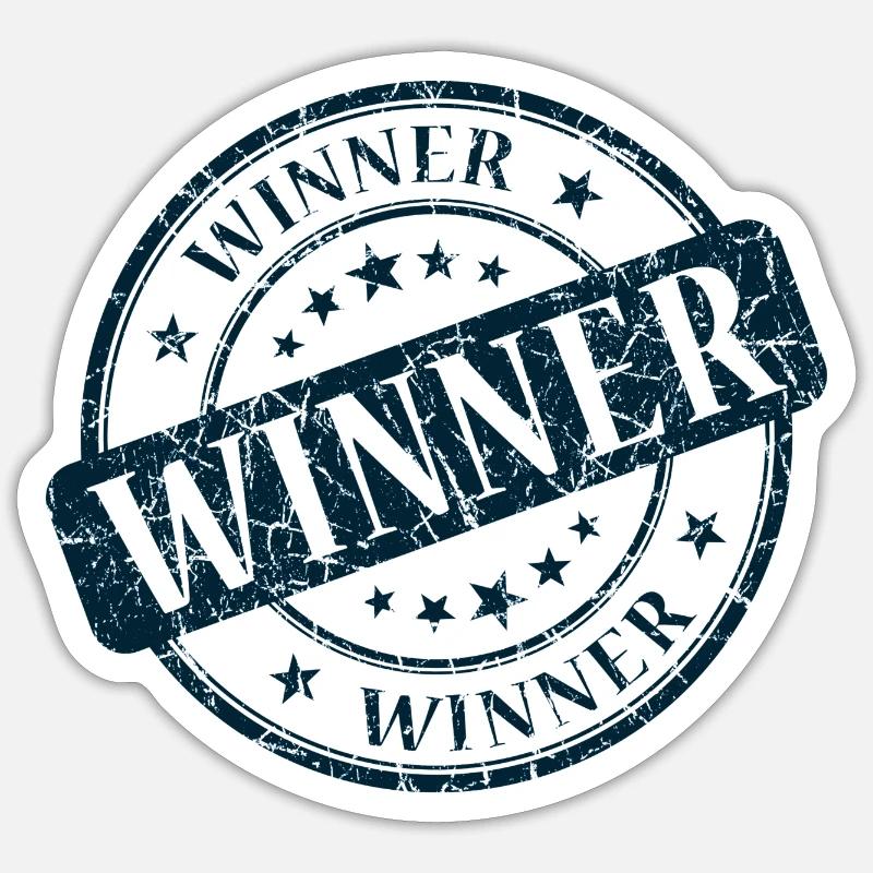 Gewinner, Gewinner, Beste, Gewinner, Beste Sticker Größe S (10 x 10 cm)