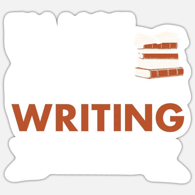 Writer I'm Not Crazy Writing - Sticker Größe S (10 x 10 cm) - Mattweiß