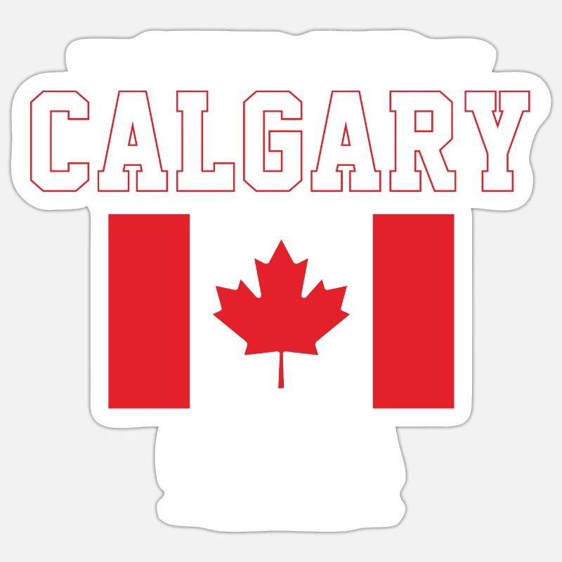 Calgary - Sticker Größe S (10 x 10 cm) - Mattweiß