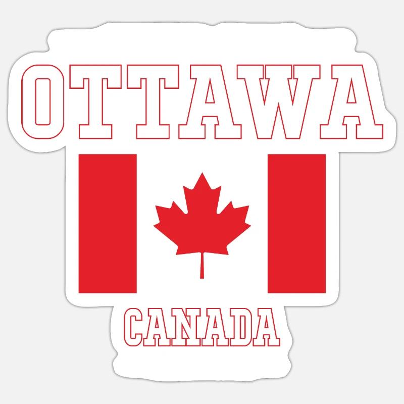 Ottawa - Sticker size S (10 x 10 cm) - white matte