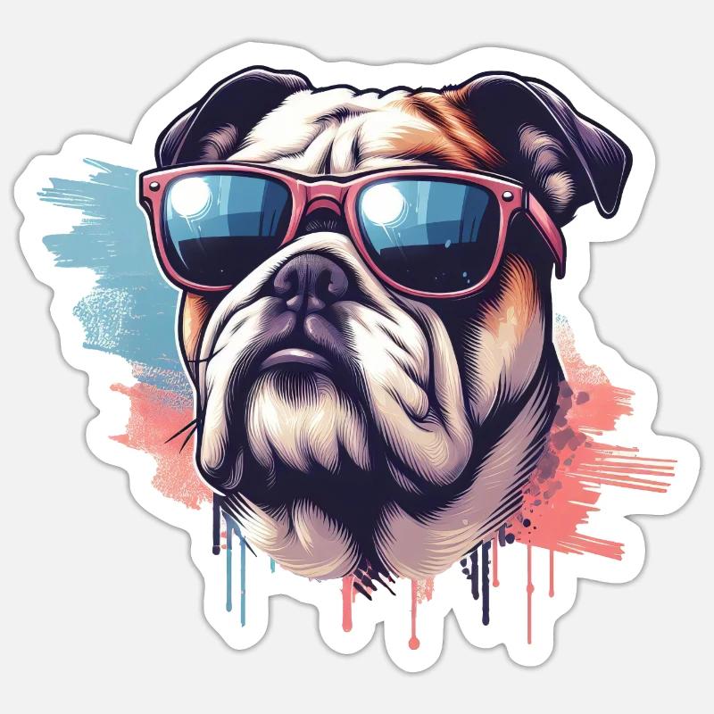 Bouledogue Le Modèle Sticker taille S (10 x 10 cm)