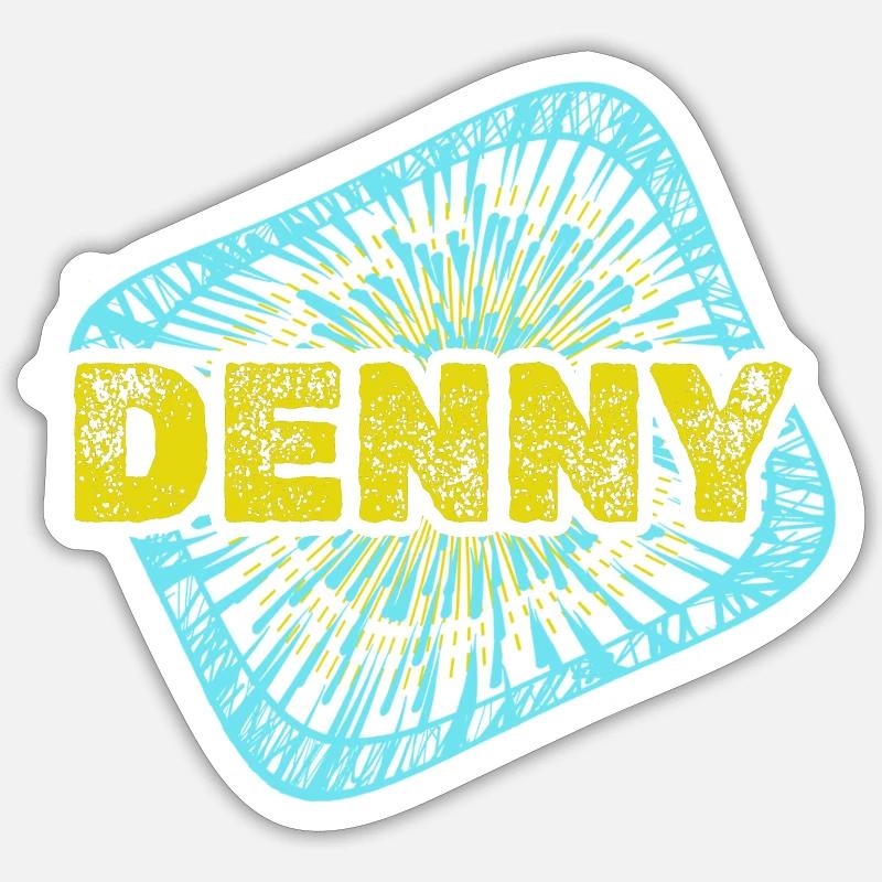 Freizeit Denny - Sticker Größe S (10 x 10 cm) - Mattweiß