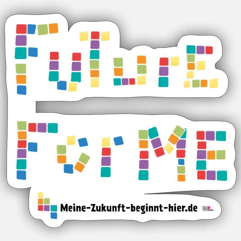 FutureforMe - Sticker Größe S (10 x 10 cm) - Mattweiß