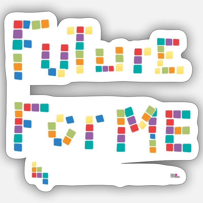 FUTUREFORME blanc Sticker taille S (10 x 10 cm)