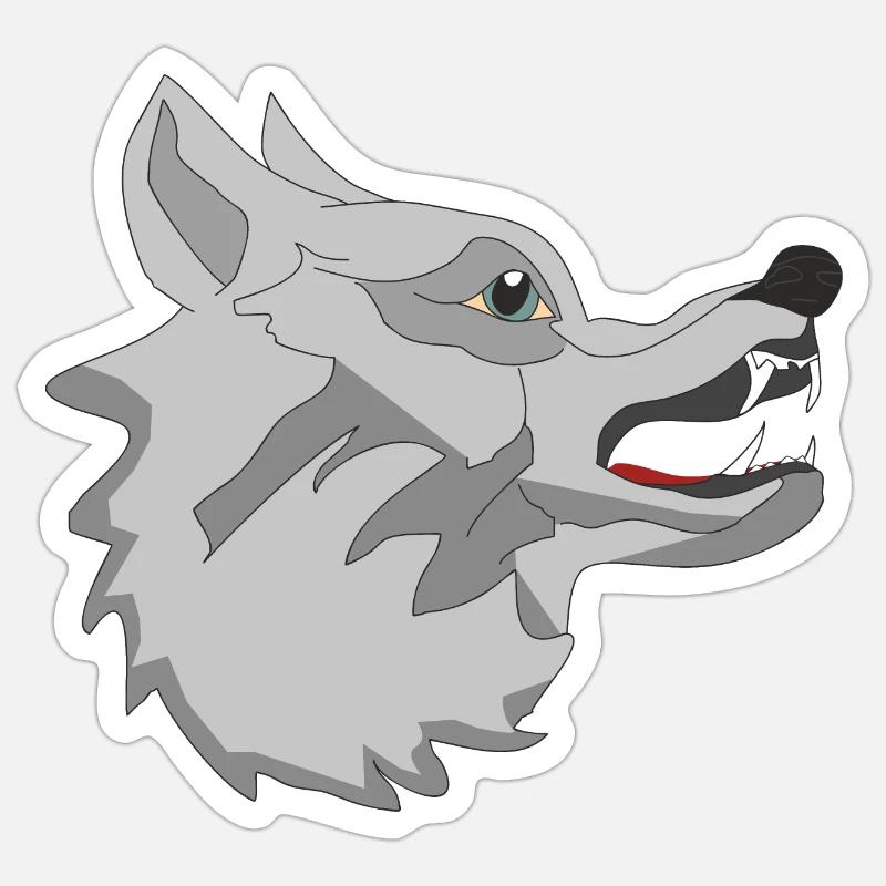 Wolf - Sticker size S (10 x 10 cm) - white matte