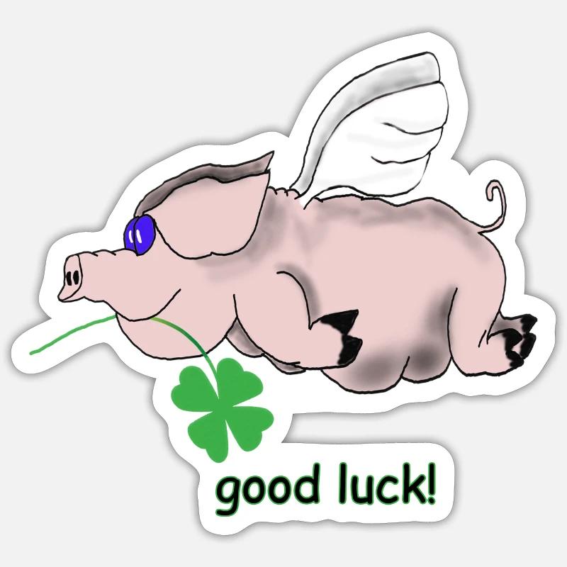 good luck - Sticker Größe S (10 x 10 cm) - Mattweiß