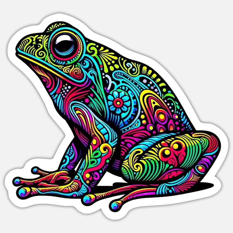 Frog - Sticker size S (10 x 10 cm) - white matte
