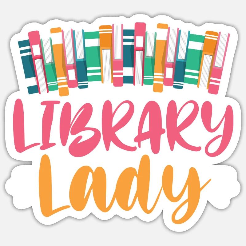Bibliothécaire - Sticker taille S (10 x 10 cm) - blanc mat
