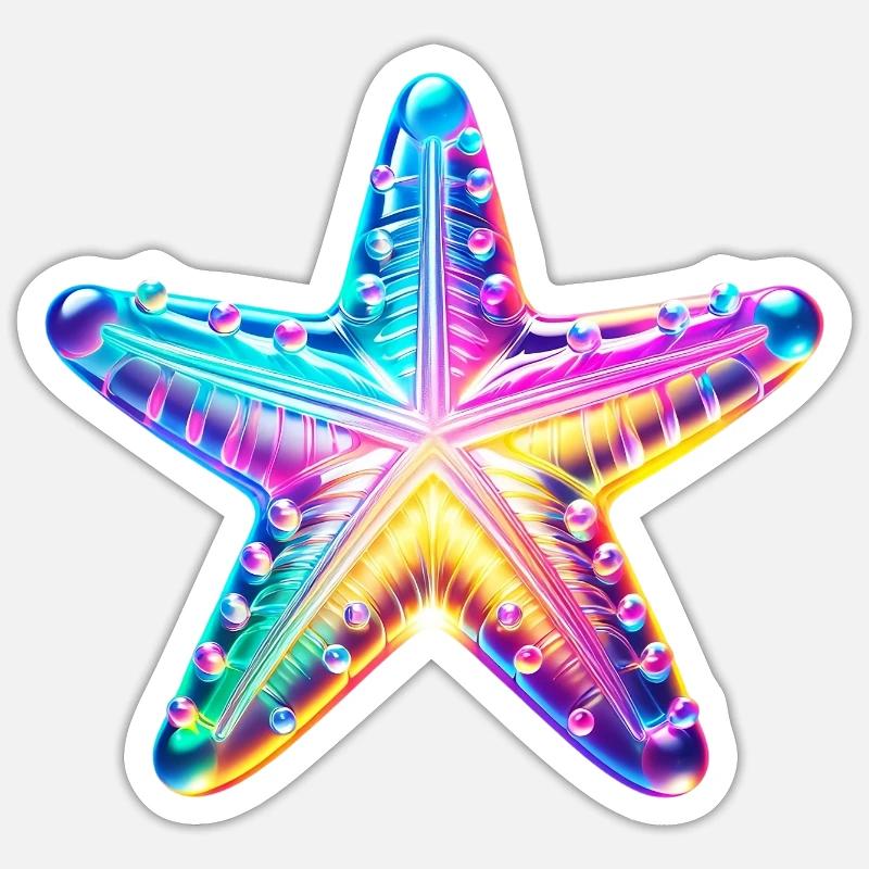 Étoile de mer Sticker taille S (10 x 10 cm)