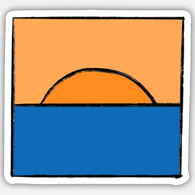 Sunset Sticker size S (10 x 10 cm)