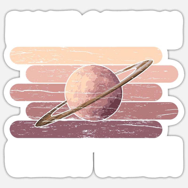 Make Saturn Great Again - Sticker size S (10 x 10 cm) - white matte