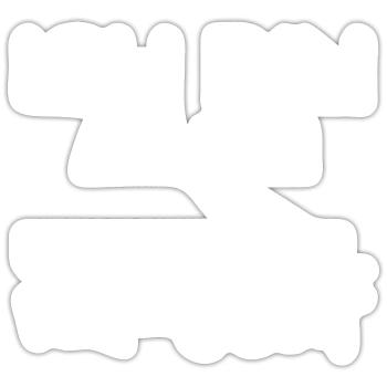 Alwin - Sticker size S (10 x 10 cm) - white matte - Front