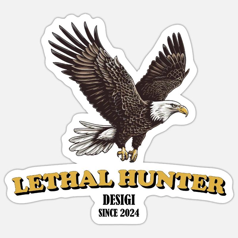 Eagle ist ein tödlicher Jäger Sticker Größe S (10 x 10 cm)