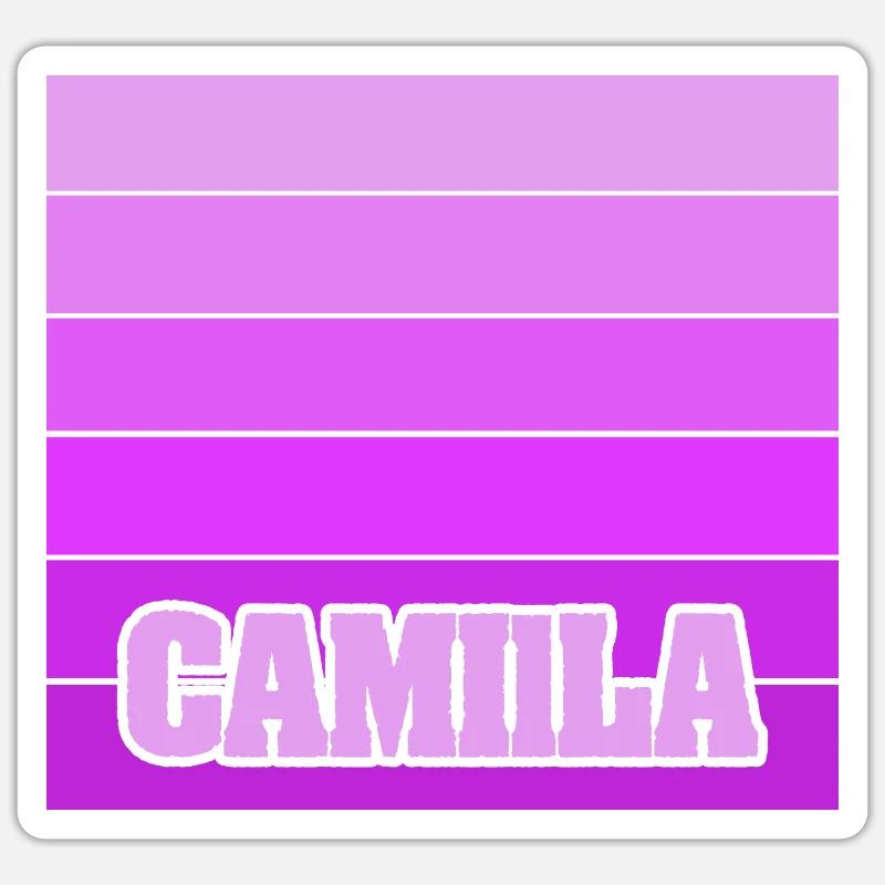 Mädchenname Camilla - Sticker Größe S (10 x 10 cm) - Mattweiß