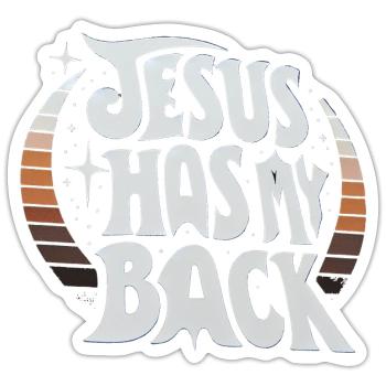 Jésus est là pour moi 23 - Sticker taille S (10 x 10 cm) - blanc mat - Devant