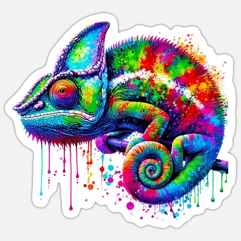 Caméléon Sticker taille S (10 x 10 cm)