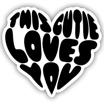 Diese Süße liebt dich - Sticker Größe S (10 x 10 cm) - Mattweiß - Vorne