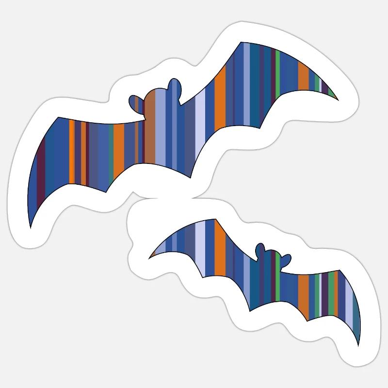 Fledermäuse - Sticker Größe S (10 x 10 cm) - Mattweiß