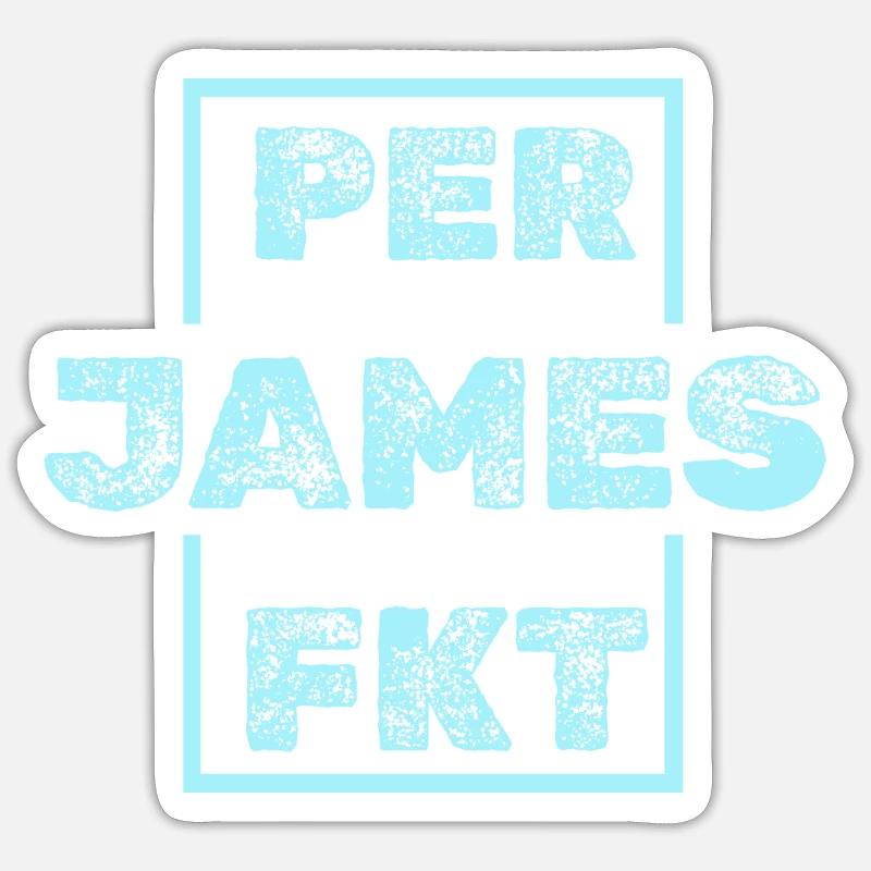 James - Sticker taille S (10 x 10 cm) - blanc mat