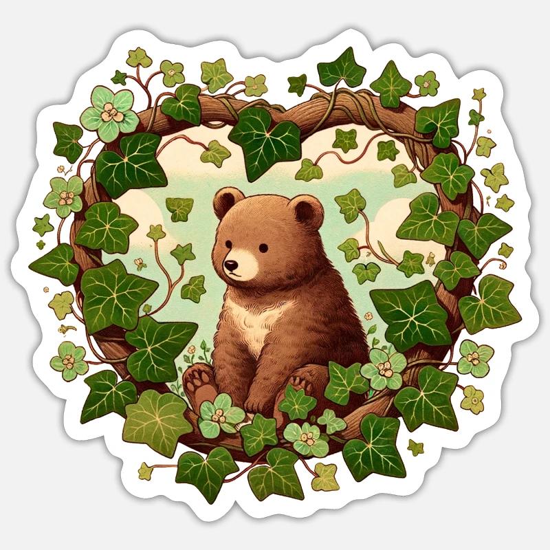 Brown Bear - Sticker size S (10 x 10 cm) - white matte