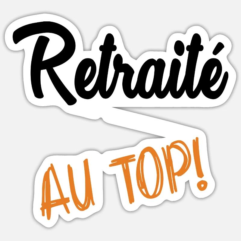 RETIREMENT - Sticker size S (10 x 10 cm) - white matte