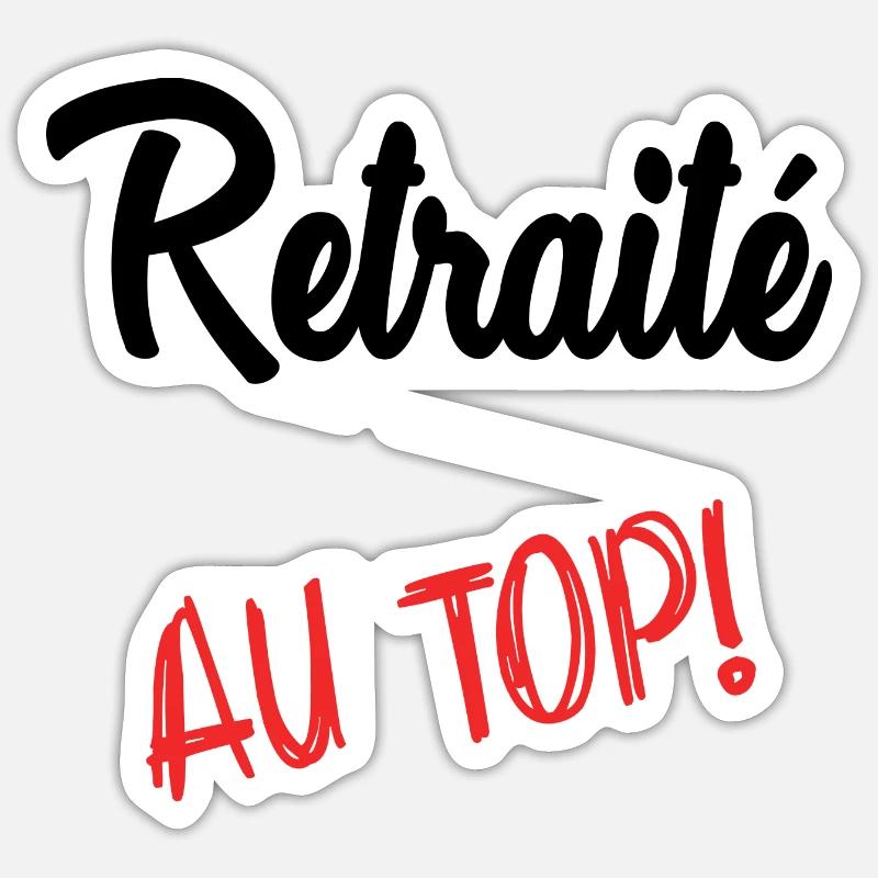 RETRAITE - Sticker taille S (10 x 10 cm) - blanc mat