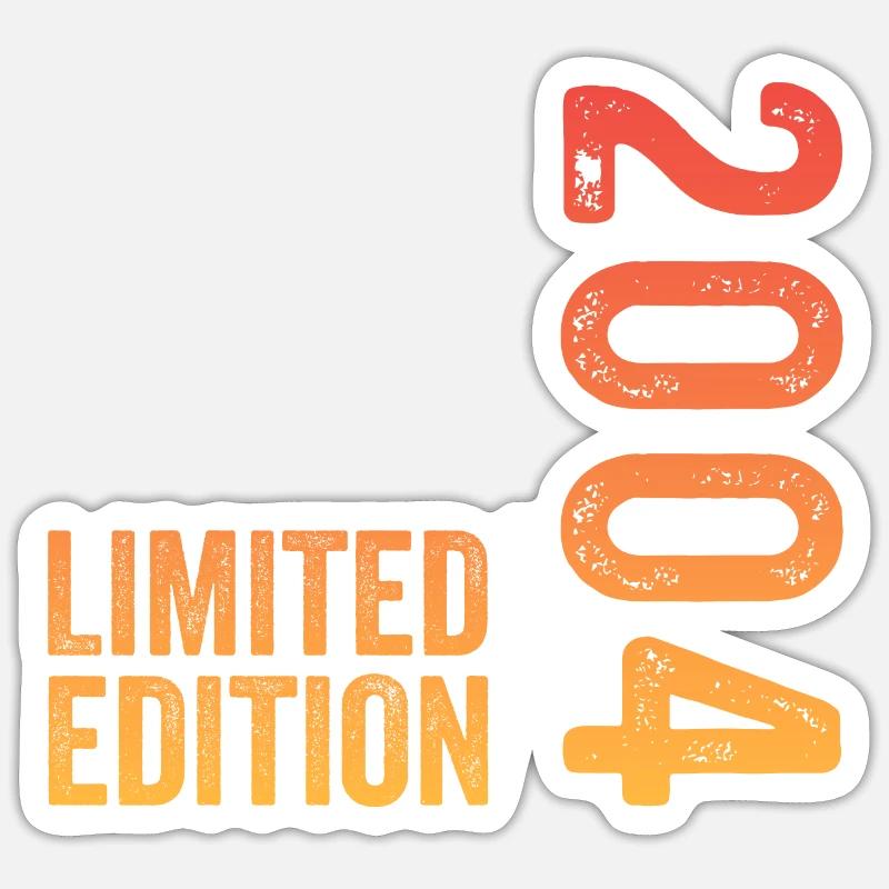 Édition Limitée 2004 - Design d’anniversaire - Sticker taille S (10 x 10 cm) - blanc mat