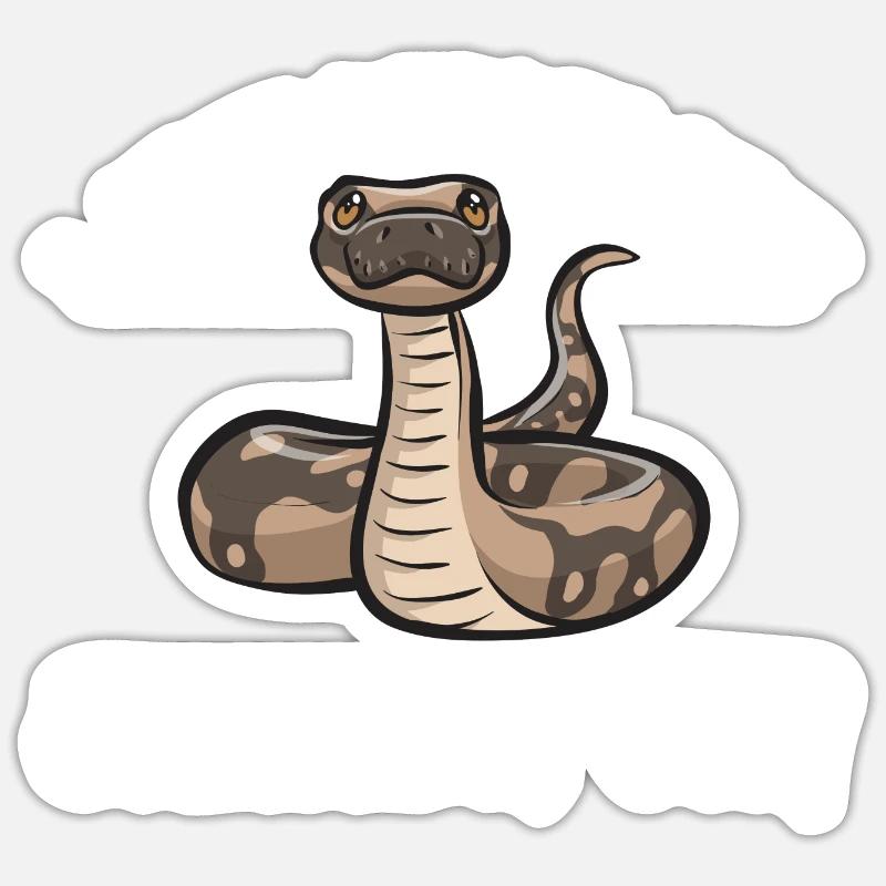 Ball Python Schlange Königspython Sticker Größe S (10 x 10 cm)