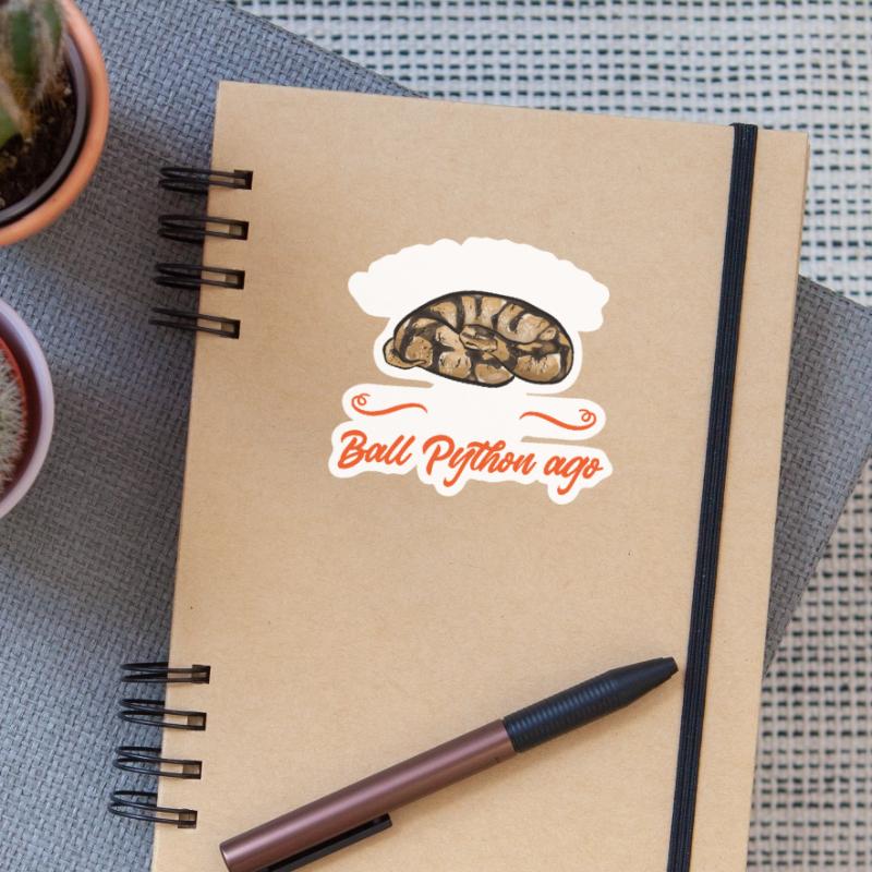 Ball Python Schlange Königspython Sticker Größe S (10 x 10 cm)