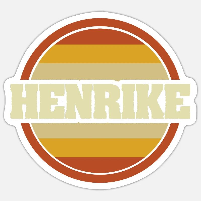 Gift for Henrike - Sticker size S (10 x 10 cm) - white matte
