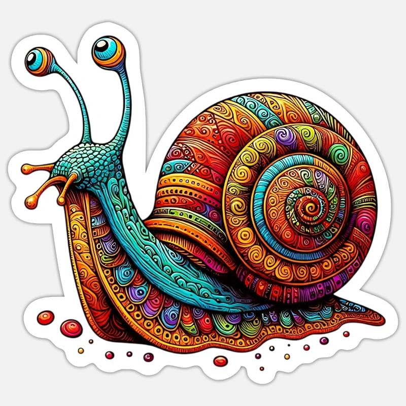 Snail - Sticker size S (10 x 10 cm) - white matte