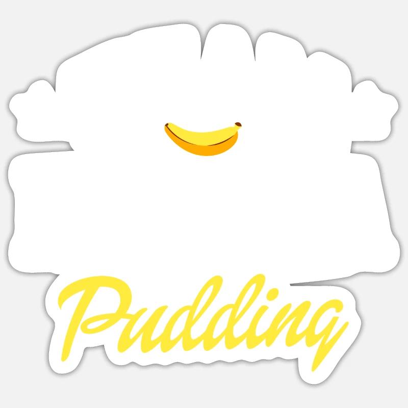 Pudding à la banane de l’équipe Sticker taille S (10 x 10 cm)