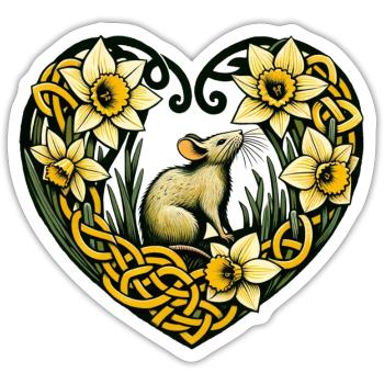 Knaagdier Liefde - Sticker maat S (10 x 10 cm) - mat wit - Voor