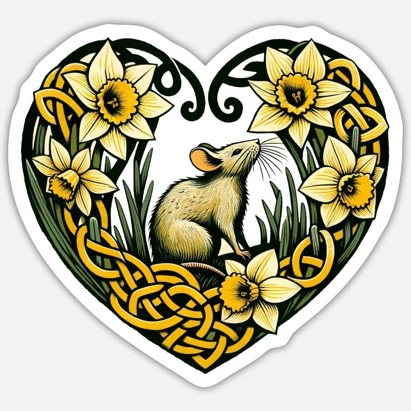 Rodent Love - Sticker size S (10 x 10 cm) - white matte