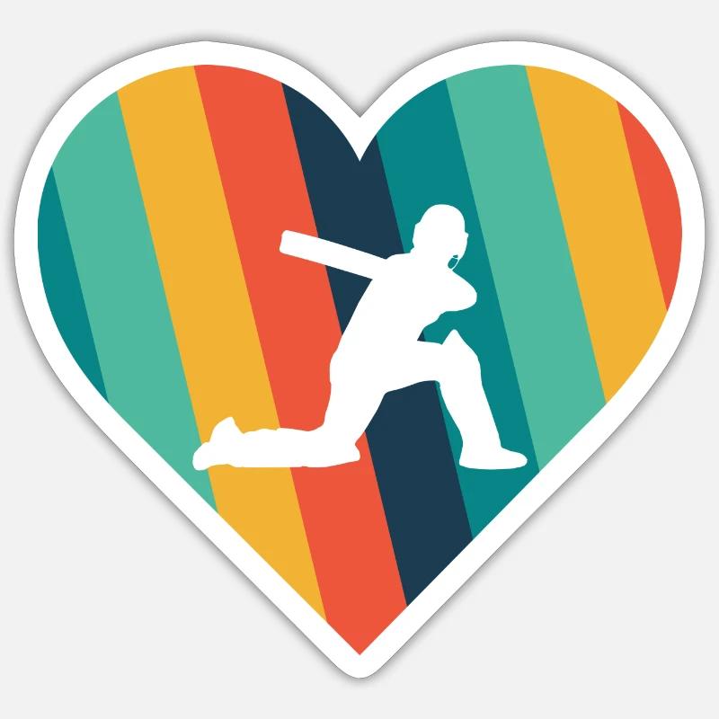Cricket Cricketers Cricket Team - Sticker size S (10 x 10 cm) - white matte