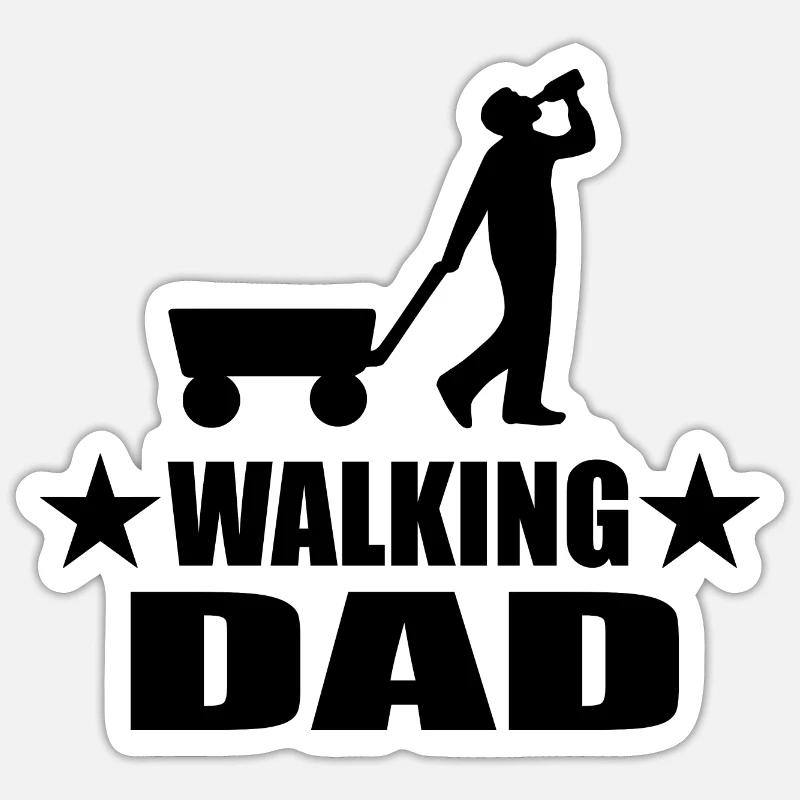 Papa - Sticker Größe S (10 x 10 cm) - Mattweiß