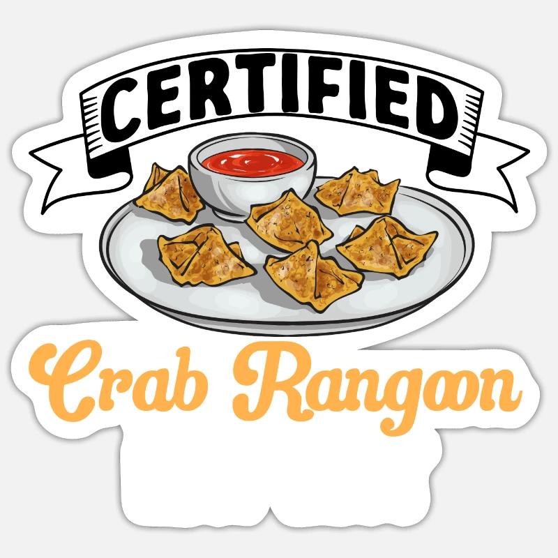 Krabben Rangoon Crab Rangoon Sticker Größe S (10 x 10 cm)