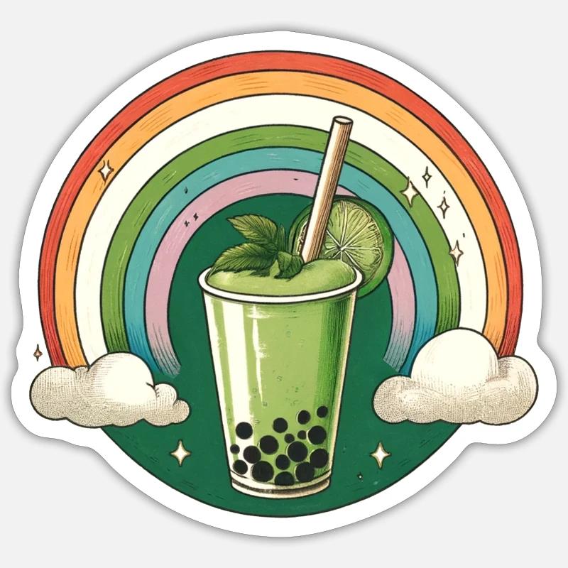 Boba Tee Sticker Größe S (10 x 10 cm)
