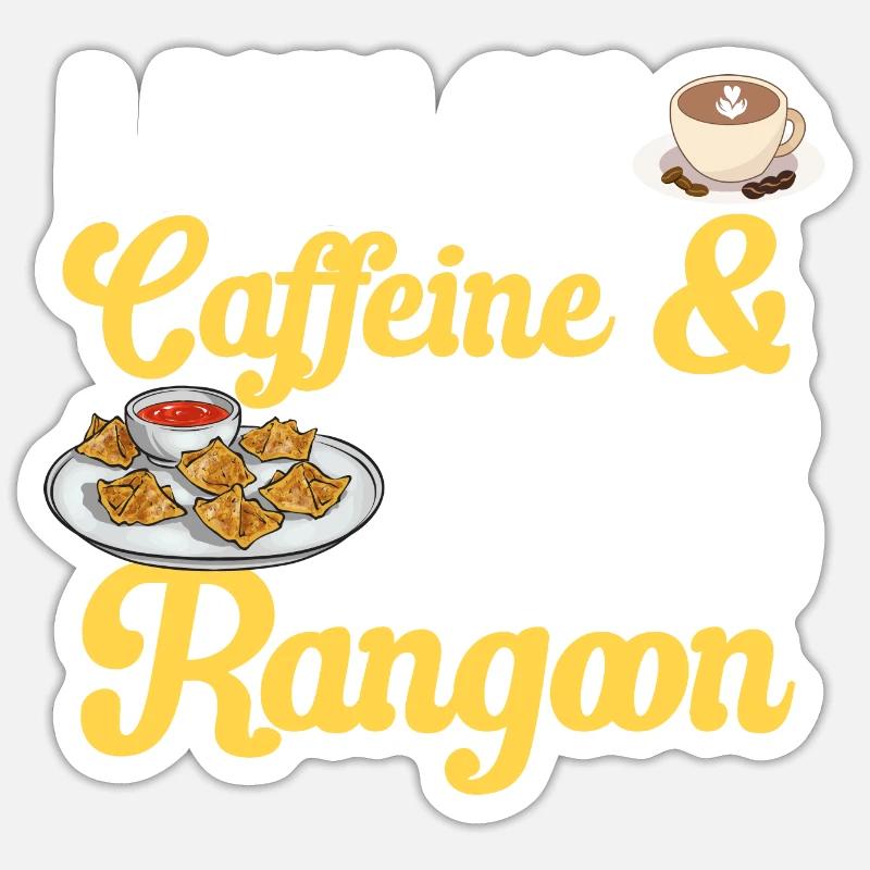 Krabben Rangoon Crabe Rangoon - Sticker taille S (10 x 10 cm) - blanc mat