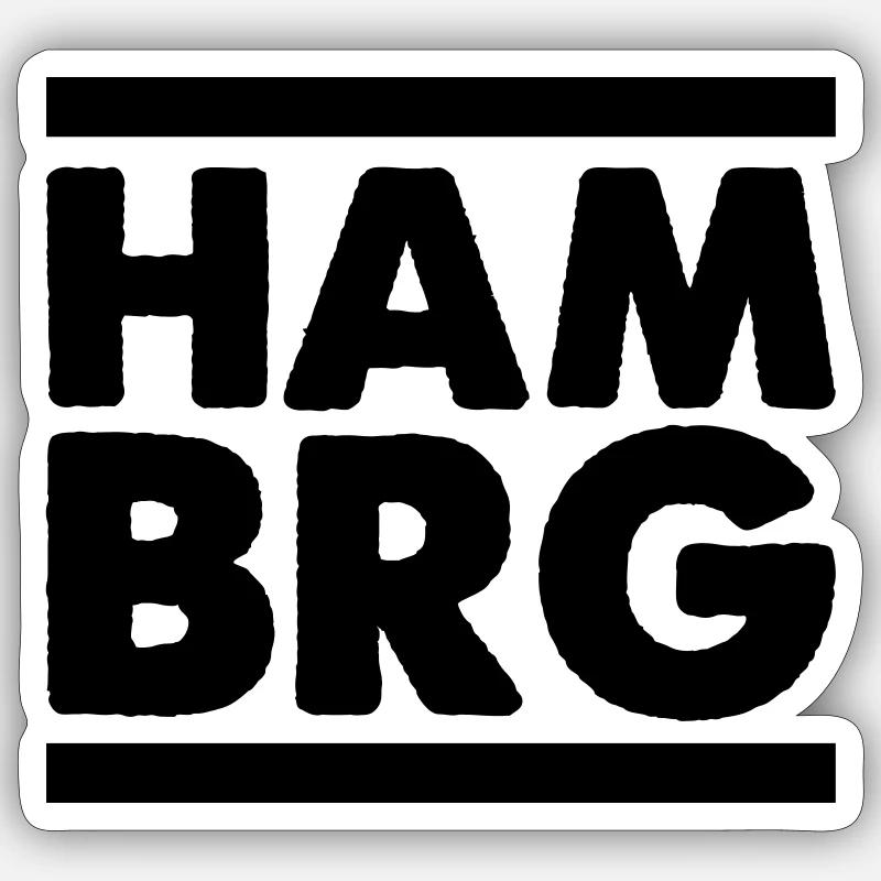 Hambourg Sticker taille S (10 x 10 cm)